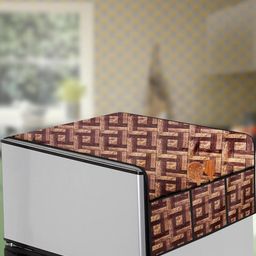 The Furnishing Tree Coffee Brown Printed Refrigerator Cover-image-77