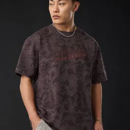 The Souled Store Men Ben 10 Graphic Printed Round Neck Cotton Oversized T-shirt-picture-5