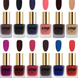 VOLO Set Of 12 Velvet Matte Nail Polish-8 ml Each-image-55