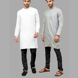 VS MALL Men Cotton Blend Kurta Sets-image-97