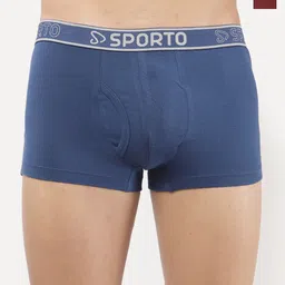 Sporto by Macho Pack Of 2 Anti-Rash Cotton Short Trunks Sprto_M1022-Dnm(1)-M(1)-S-picture-36