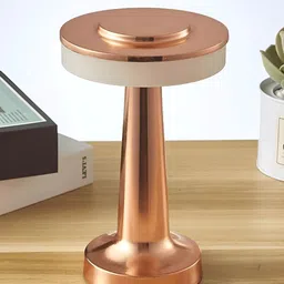 Kreative Arts Copper-Toned Iron Contemporary Cylindrical Shaped Table Lamp with Adjustable Cord-54