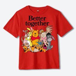 Wear Your Mind Boys Winnie The Pooh Printed Pure Cotton Applique T-shirt-35