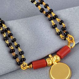 MEMOIR Gold-Plated Artificial Beads Mangalsutra-image-78