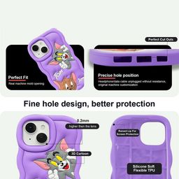 CASE CREATION Cartoon Characters Printed iPhone 15 Plus Bumper Case Mobile Accessories image 2