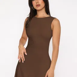 StyleCast Women's Round Neck Sleeveless Bodycon Mini Dress-image-65