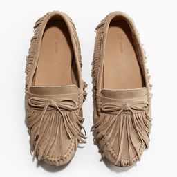 H&M Fringe Suede Loafers-34
