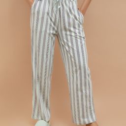 Ginger by Lifestyle Women Striped Cotton Lounge Pant-picture-2