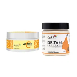 CARET ORGANIC De-Tan Face Pack With Vitamin C Nourishing Cream - 100 g Each-13