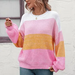 Oh Rare Women Colourblocked Pullover-image-19
