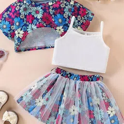 YK Girls Printed Pure Cotton Clothing Set-picture-38