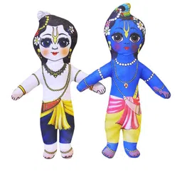 Vrindavanstore.in Set of 2 Microfibre Doll Soft Toys and Dolls-20