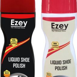 Ezey Liquid Shoe Polish (Black & Natural) Set of 2 Pcs Synthetic Leather, Leather, Patent Leather Shoe Liquid Polish-image-18