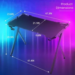 dowinx LS-GD-LED48BK Engineered Wood Multipurpose Table image 5