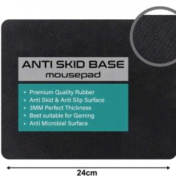 NAFCO Computer Mouse Mat with Anti-Slip Rubber Base & Smooth Mouse Control Mousepad image 4