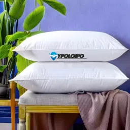liponos LUXURY Polyester Fibre Solid Sleeping Pillow Pack of 3 image 4
