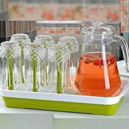 Premium Transparent and juice Glass set Highball Water Glass for Dining Table Jug Glass Set-image-39