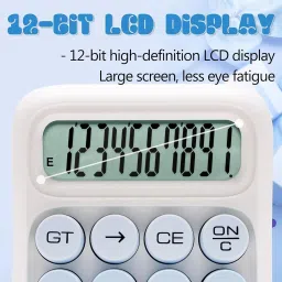 prsvike 98510 Blue Gradient Desktop Calculator With Big Buttons, Aesthetic for Office, Home BasicCalculator image 4