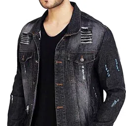 Men Washed Denim Jacket-image-9