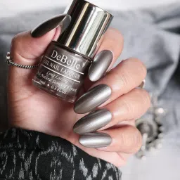 Gel Nail Lacquer (Dark Metallic Grey) Polaris-image-16