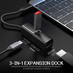 Zomei USB Hub Type C to HDMI Dock PD Charging USB Hub 3 In 1 Type C PD HDMI Fast Transfer Docking Station image 2