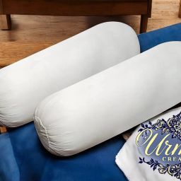 Round Microfibre Solid Bolster Pack of 2-46