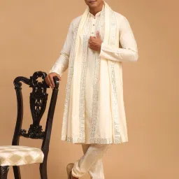 Viscose Blend Embroidered Beige Men Dupatta-image-77