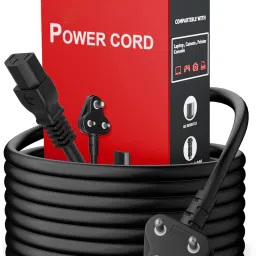 HexaGear Power Cord 1.21 A 1.8 m Metal Briaided Heavy 3 Pin AC Power Cord Cable Power Cord 1.8M Replacement Power Cable v1.1.18-image-73