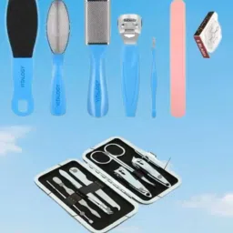 manicure set kit 7 tools with pedicure foot file set foot care tool-image-14