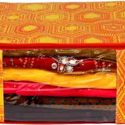 PRAHAN INTERNATIONAL Present High-Quality Trendy Saree Cover Storage Bag For Wardrobe Organizer Cotton Laundry Bag-16