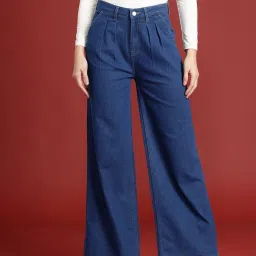 Women Slim High Rise Blue Jeans-image-68