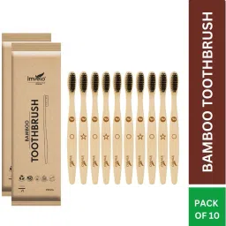 Bamboo Toothbrush with Charcoal Activated Soft Bristles | Adult - Pack of 10 Soft Toothbrush-12