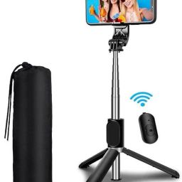 BUFONA 3in1 Selfie Stick Remote Control For Make Videos Phone Selfie Stand Holder+Bag Tripod, Tripod Kit, Monopod-image-48