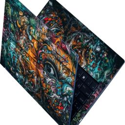 Flipkart SmartBuy Full Body Laptop Skin Sticker - Vibrant Colors Painted Chaotic Back Self Adhesive Vinyl Laptop Decal 15.6-image-96