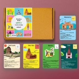 Indian States Flash Cards for Kids - 32 cards - All states covered - 4 x6 inches-28