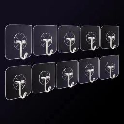 Adhesive Hooks for Wall, Sticky Wall Hook for Hangers,Bedroom,Bathroom hangings Hook 10-28