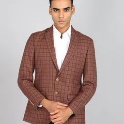 raymond Men Checkered Single Breasted Formal Blazer-picture-6