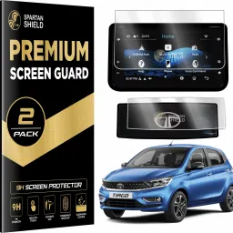 spartan shield Screen Guard for TATA TIAGO 2025 || XT || 7 Inch Infotainment + Steering Cluster Protector || Anti Scratch | Water Resistant || TataTiago Car Digital Display Accessories [Not Tempered Glass]-image-32