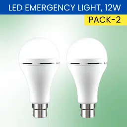 12W Rechargeable Inverter LED Bulb with Upto 4H.Power Cut Lighting Pack of_2J324 4 hrs Bulb Emergency Light-image-19
