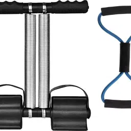Tummy Trimmer Double Spring -Waist Trimmer-Abs Exerciser-Body Toner-Fat Buster- Multipurpose Fitness Equipment for Men and Women with A Resistance Tube Fitness Accessory Kit Kit-picture-3