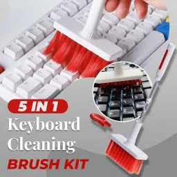 GVJ TRADERS Soft Brush Keyboard Cleaner 5 in 1 Computer Cleaning Tools Kit Corner Gap Duster for Computers, Laptops, Mobiles, Gaming image 4