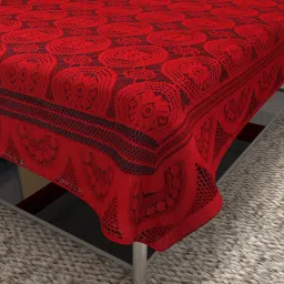 casa furnishing Self Design 2 Seater Table Cover image 4