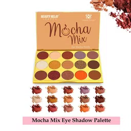 BeautyRelay London Shade Story 15 Shades Eye Shadow Palette 45g - Mocha Mix-28