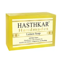 Hasthkar Set of 5 Lemon Handmade Soaps for All Skin Types with Essential Oils - 125g Each image 2