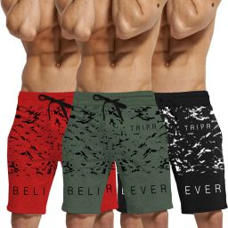 Pack of 3 Printed Men Multicolor Regular Shorts-picture-13