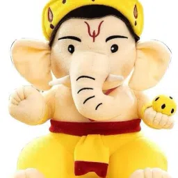 Premium Quality Cuddly Bal Ganesh Stuffed Toy For Babies and Children- 11 inch-8