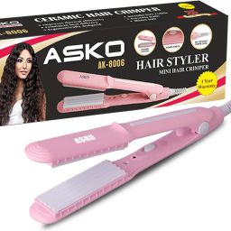 ASKO Professional Hair Crimper Beveled edge for Crimping, Styling and volumizing with Ceramic Technology for gentle and frizz-free Crimping Electric Hair Styler ( Ak ) 8006 Hair Styler-image-15
