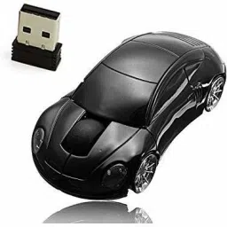 microware 3D Car Shape Mini 4800 DPI USB Wireless with 3 Keys Optical Gaming Mice Mouse for PC Computer Laptop (Black) Wireless Optical Gaming Mouse-image-5