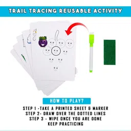 My House Teacher Kids 3 in-1 Activity Set with Sticking Tracing Colours & Sequencing Skill image 2
