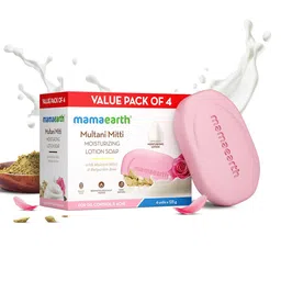Mamaearth Set Of 4 Multani Mitti Moisturizing Lotion Soap For Oil Control & Acne 125g Each-4
